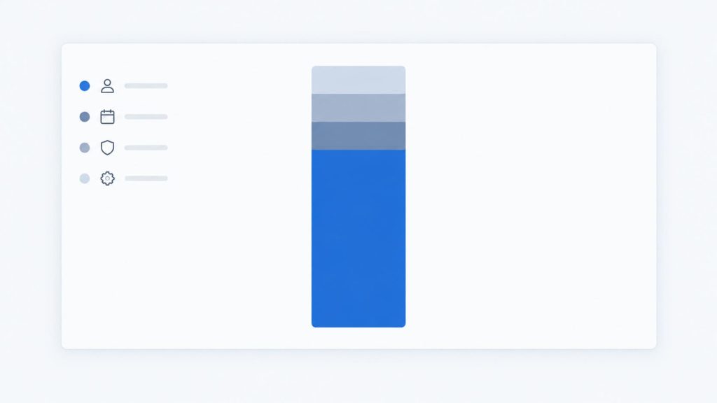 Payroll dashboard screen showing a stacked bar with roughly seventy percent wages and thirty percent benefits and overhead